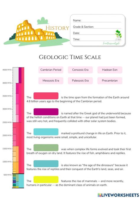 geological history test answers key PDF