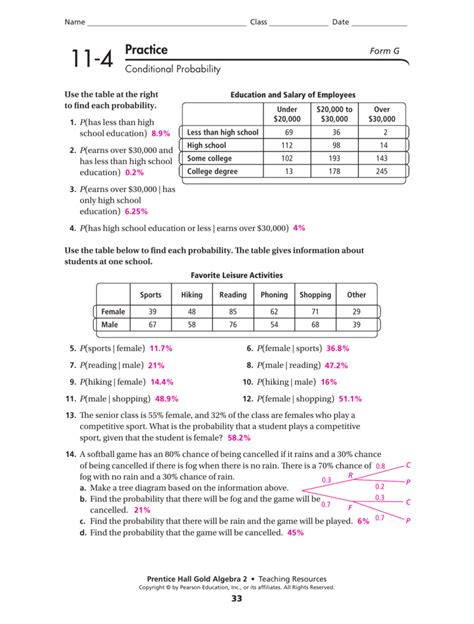 geometric probability worksheet answers PDF