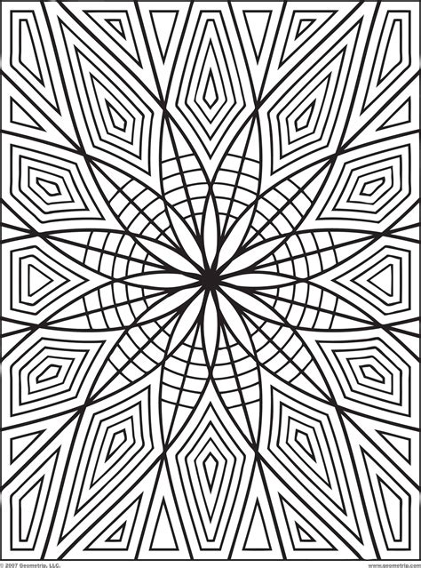 geometric shapes adult coloring book Kindle Editon