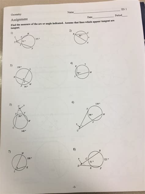 geometry assignment answers id1 Doc