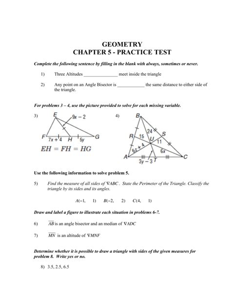 geometry chapter 5 test Epub