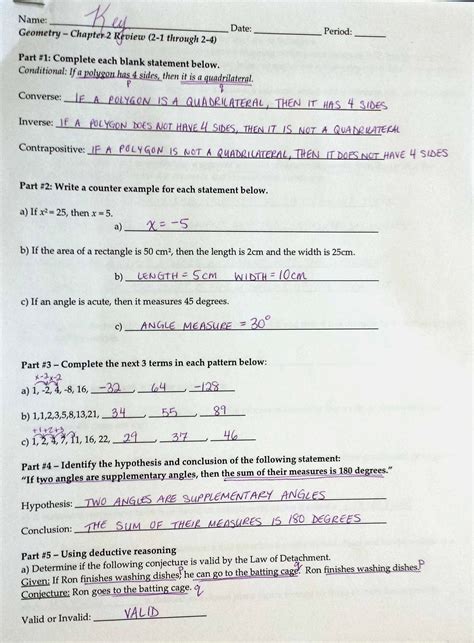 geometry conditional statements answer Reader