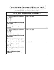 geometry extra credit answers Doc