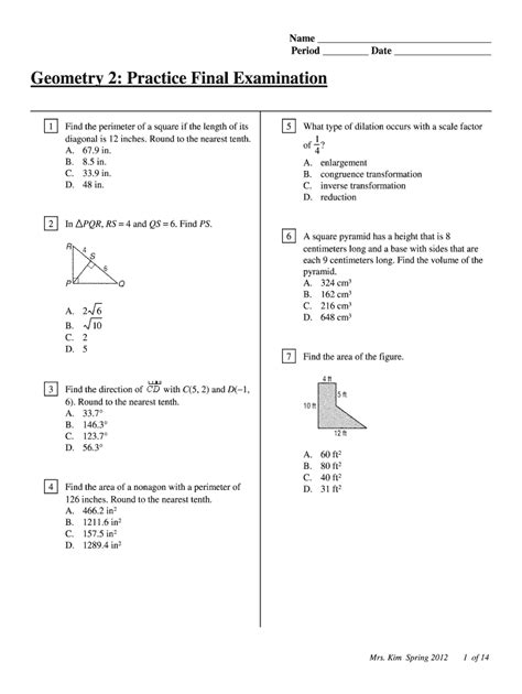 geometry final exam answers 2012 Doc