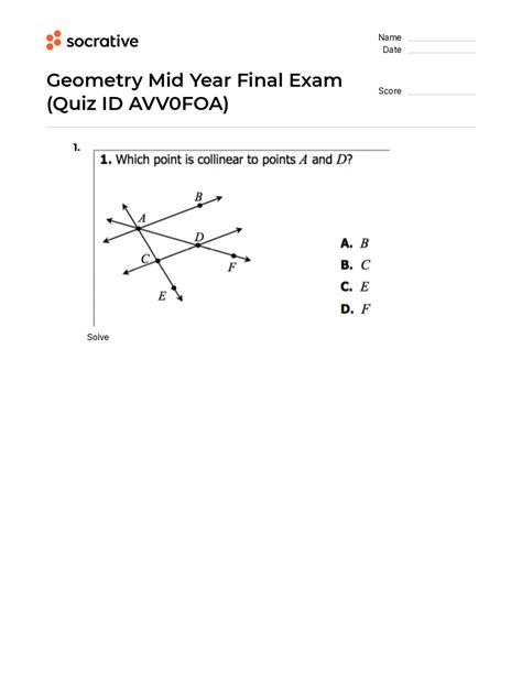 geometry geometry mid quiz answers Reader