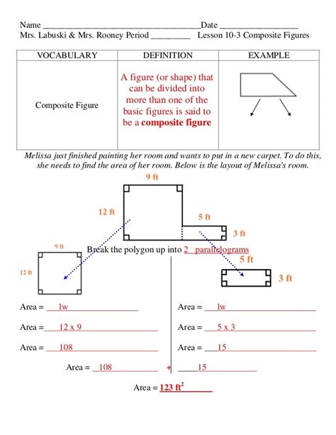 geometry lesson 10 3 composite figures answers PDF