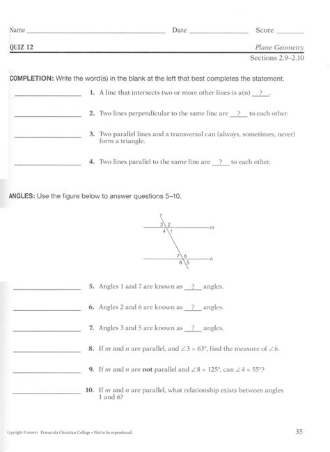 geometry quiz 10-4 10-5 Ebook Doc