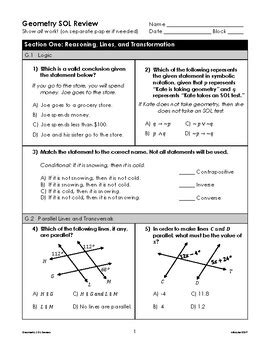 geometry sol review packet answers Reader