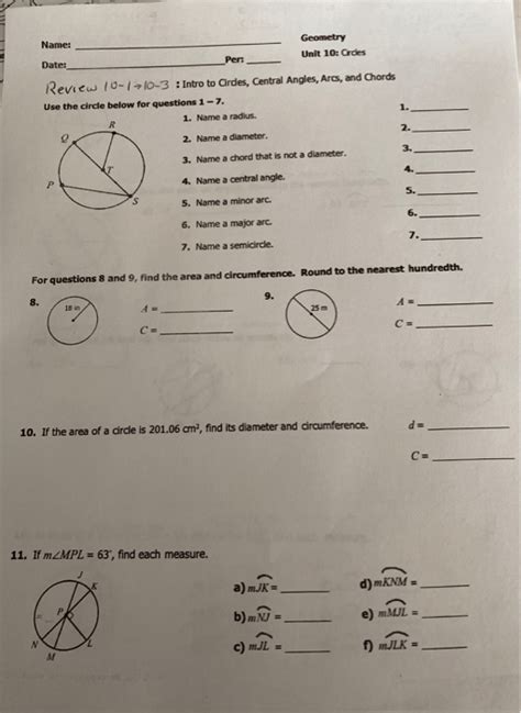 geometry unit 10 test answers test Epub