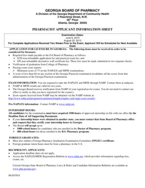 georgia board of pharmacy application Epub
