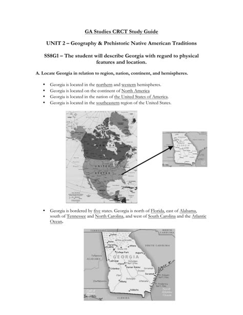 georgia studies crct study guide PDF
