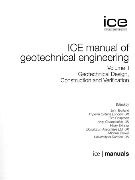 geotechnical engineering manual ice pdf Kindle Editon