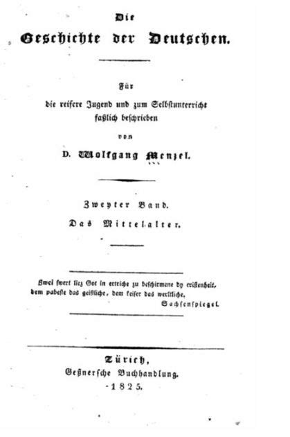 geschichte deutschen german wolfgang menzel Reader