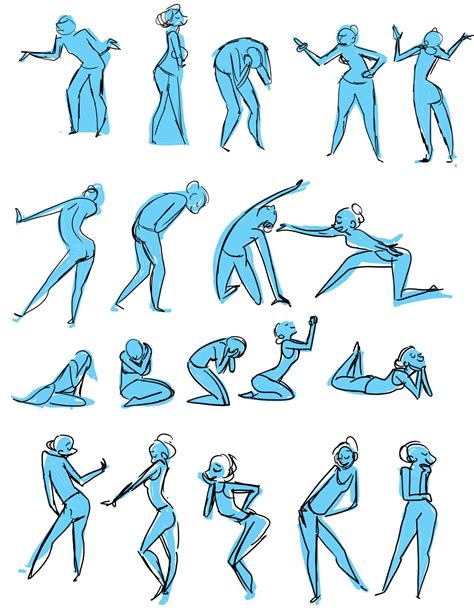 gesture drawing poses