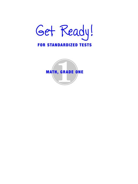 get ready for standardized tests math grade 1 Doc