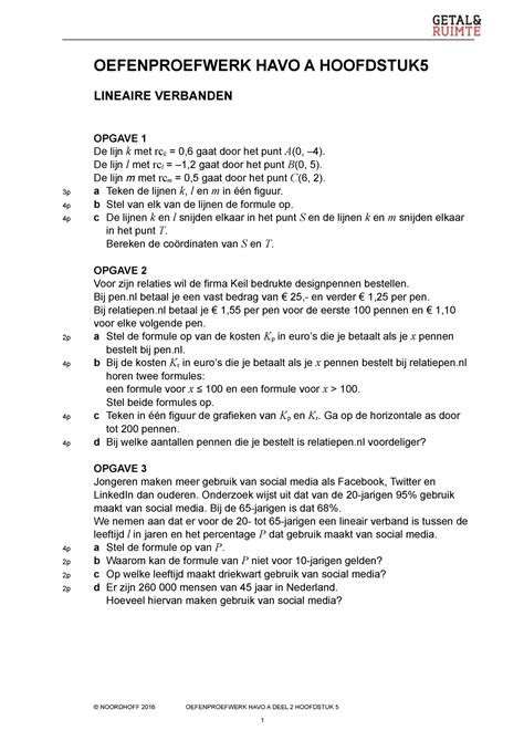 getal en ruimte havo 5 deel 3 antwoorden PDF