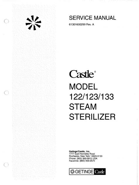 getinge autoclave service manual PDF