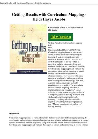 getting results with curriculum mapping PDF