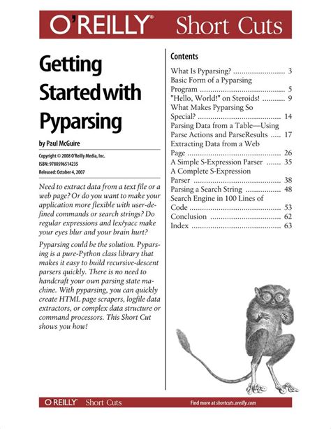 getting started with pyparsing getting started with pyparsing Reader