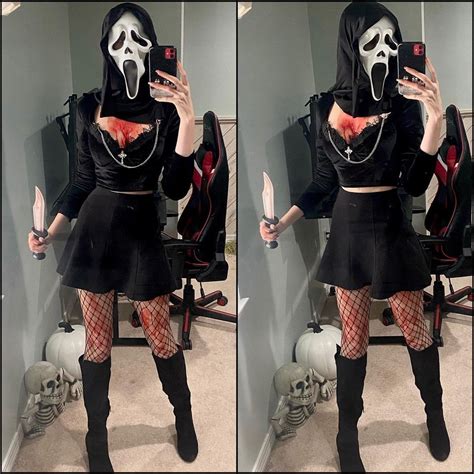 ghost face girl costume