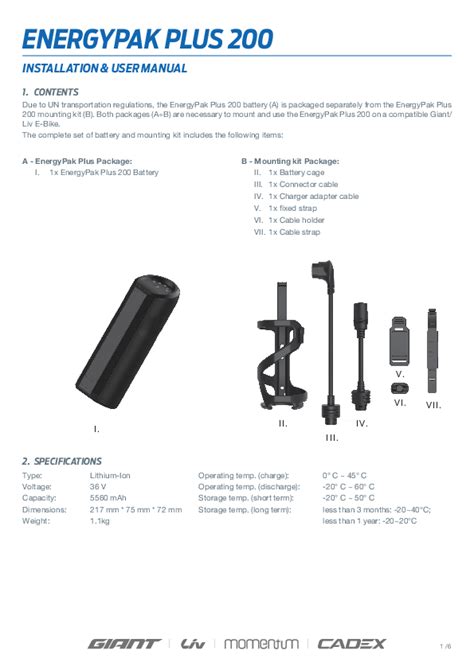 giant bikes user manual Reader