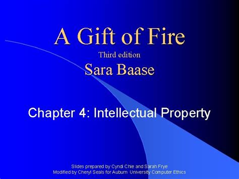 gift of fire 3rd edition sara baase Epub