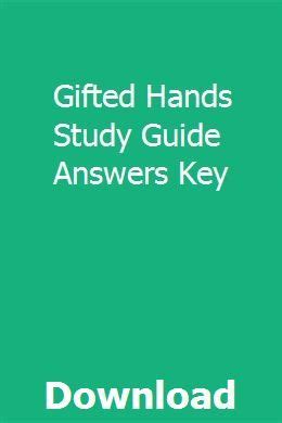 gifted hands study guide answers Reader