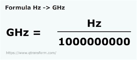 gigahertz in hertz