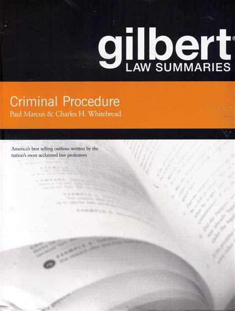 gilbert law summaries on criminal procedure PDF
