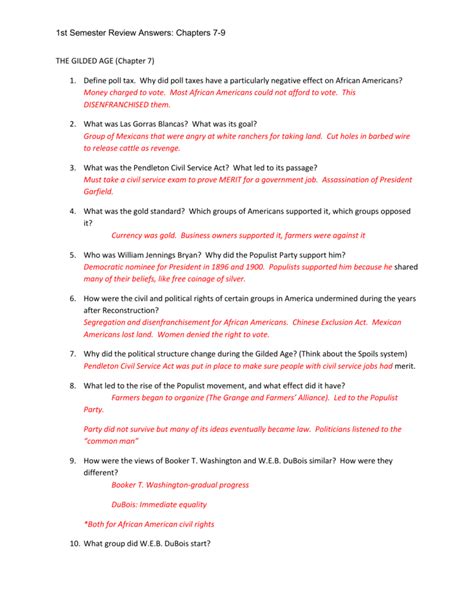 gilded age mini q answer key Ebook PDF