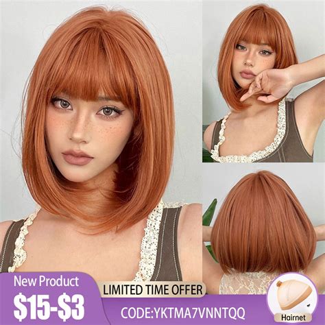 ginger wig with bangs