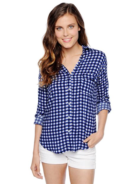 gingham button down shirt