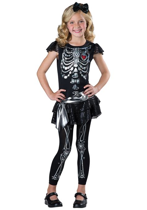 girls' skeleton costume