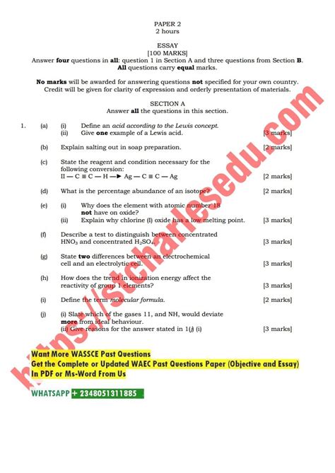 give the 2014 waec objective and essay questions and answers on chemistry Reader