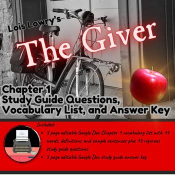 giver study guide chapter questions vocabulary PDF