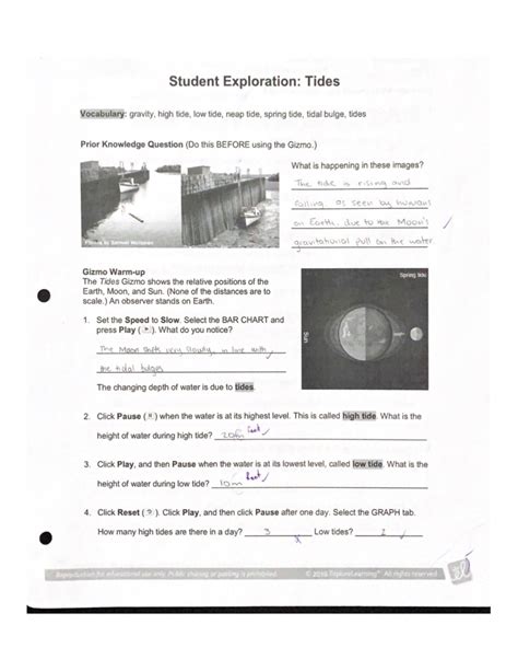 gizmo answer student exploration PDF