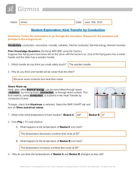 gizmos heat transfer answer key Doc