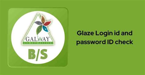 glaze login id and password