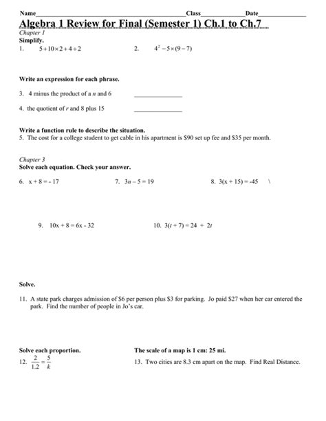 glencoe algebra 1 answer key lesson 7 Epub