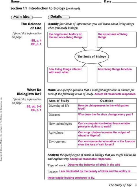 glencoe biology study guide answer key Epub