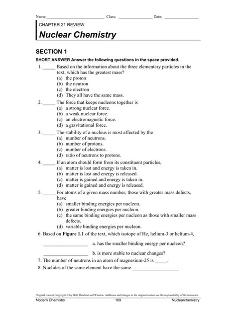 glencoe chemistry chapter 13 assessment answer key PDF