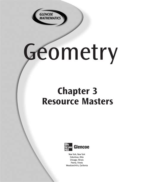 glencoe geometry chapter 3 resource masters answers Epub