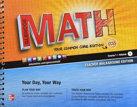 glencoe math common core course 1 vol 1 teachers walkaround edition Epub