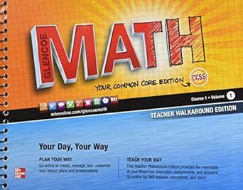 glencoe math common core course 1 vol 1 teachers walkaround edition Epub