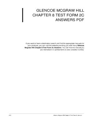 glencoe mcgraw hill chapter 8 test form 2c answers Epub