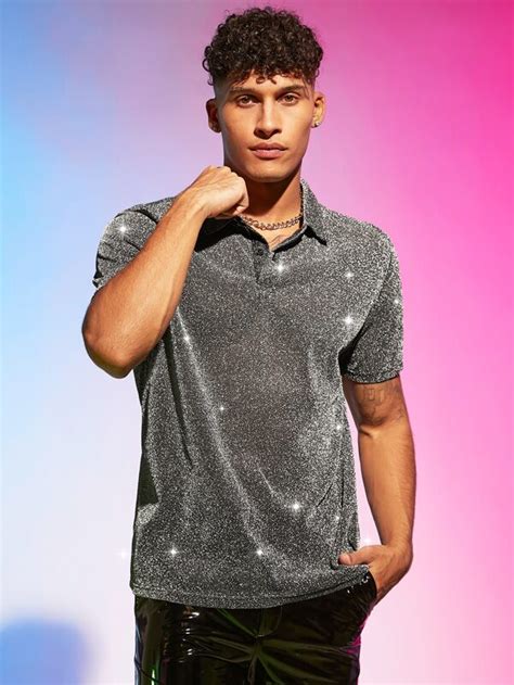 glitter shirt for man