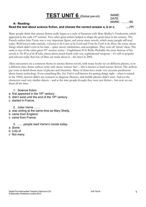 global pre intermediate all test Reader