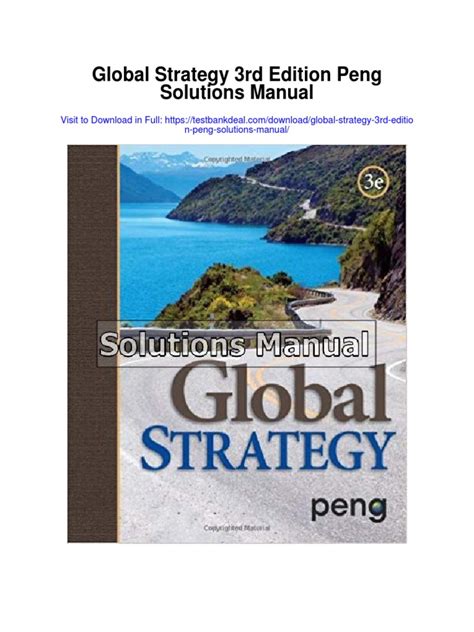 global strategic management peng third edition Ebook PDF