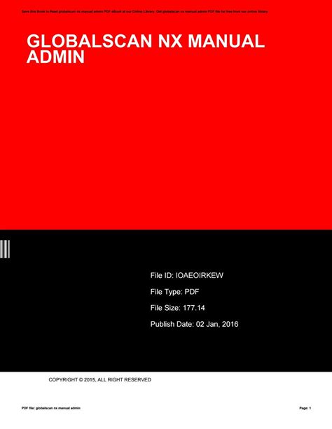 globalscan nx manual admin Reader