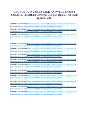 globus quiz 2 answers pdf Kindle Editon